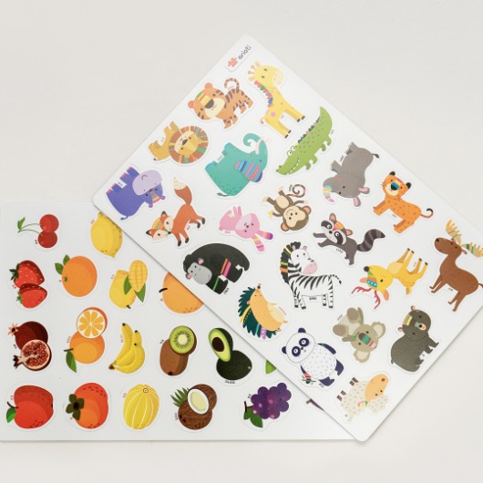 한조각 자석 퍼즐 2종 (동물+과일)